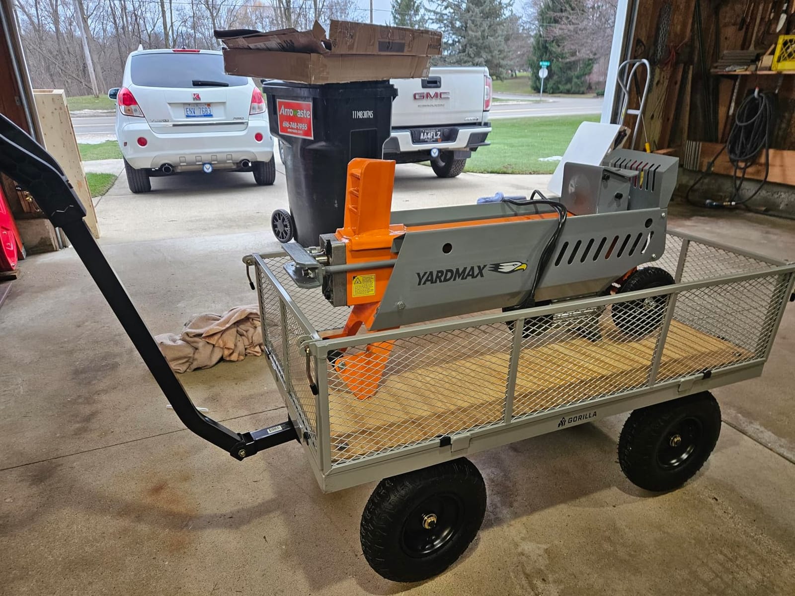 Gorilla Carts Steel Utility Garden Cart, 1000 lb. Capacity, Gray | 1,000-lb Capacity Steel Utility Garden Cart for Contractors and Homeowners Hauling Firewood, Bricks and Construction Debris customer photo 1