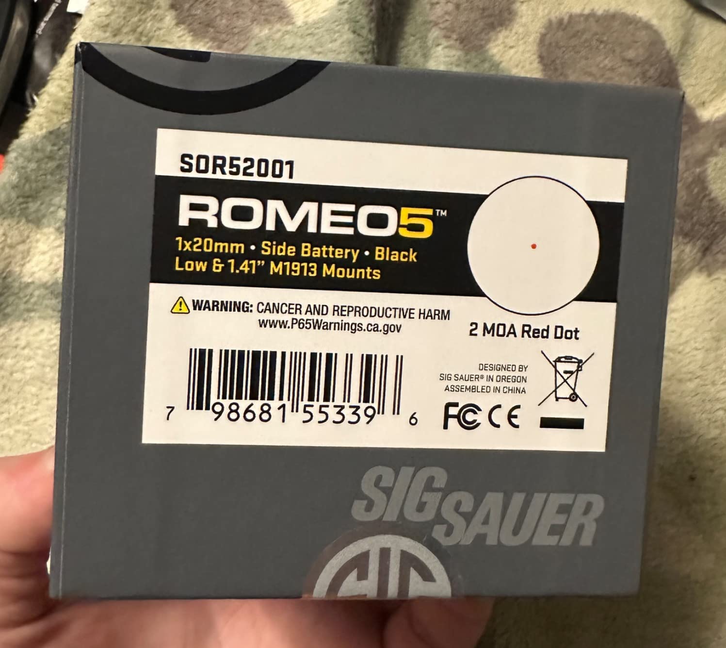 SIG SAUER ROMEO5 GEN I & GEN II 1x20mm 2 MOA Dot Sight customer photo 2