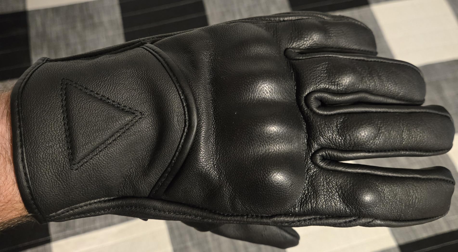 COMMUTER Motorcycle Gloves Premium Leather for Men Motorbike Riding Gloves customer photo 2