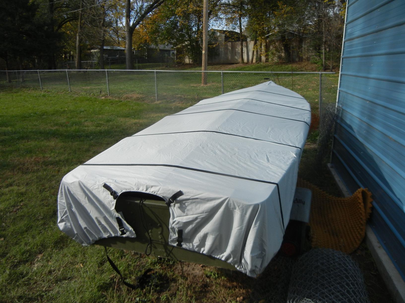 GOODSMANN 300D Trailerable Jon Boat Cover 16 ft 75 in Beam Gray customer photo 1
