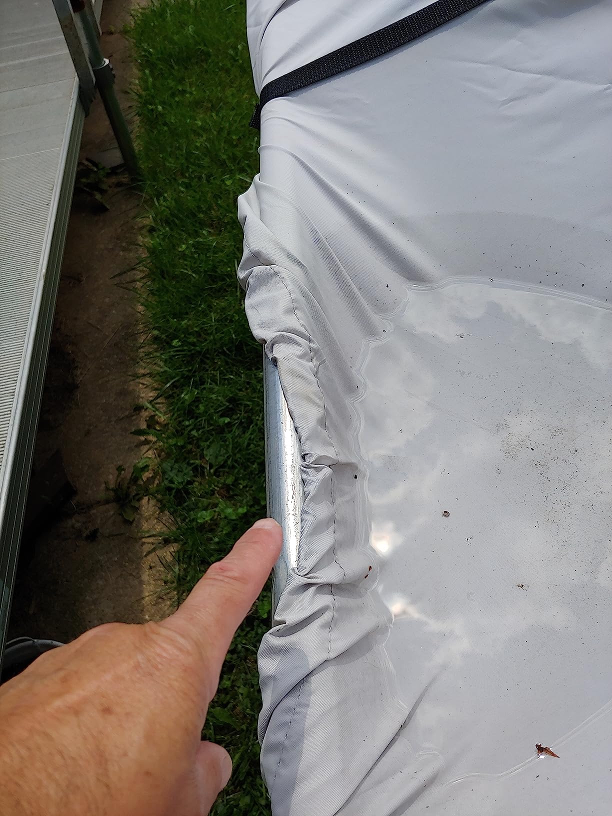 GOODSMANN 300D Trailerable Jon Boat Cover 16 ft 75 in Beam Gray customer photo 2