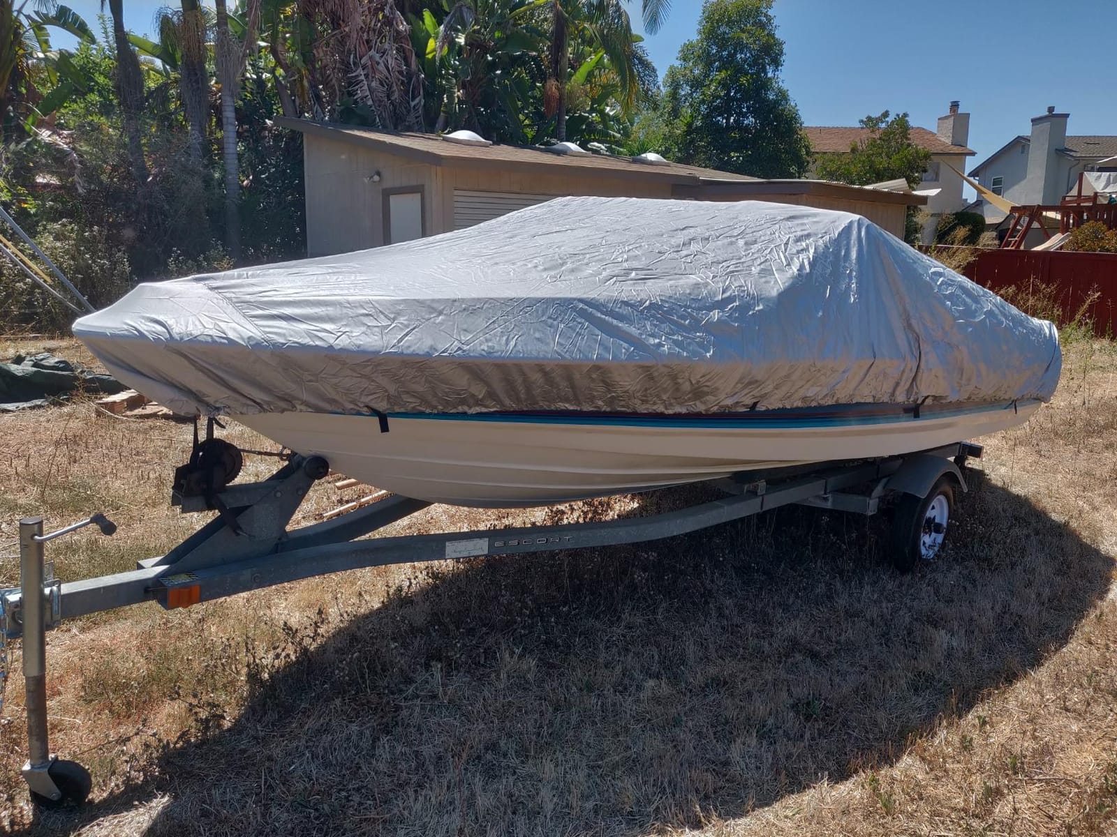 iCOVER Trailerable Boat Cover - 14'-16' Heavy Duty Waterproof Tarp Covers, Fits V-Hull, Fish&Ski, Pro-Style, Fishing, Runabout, Bass Boats, up to 14ft-16ft Long and 68