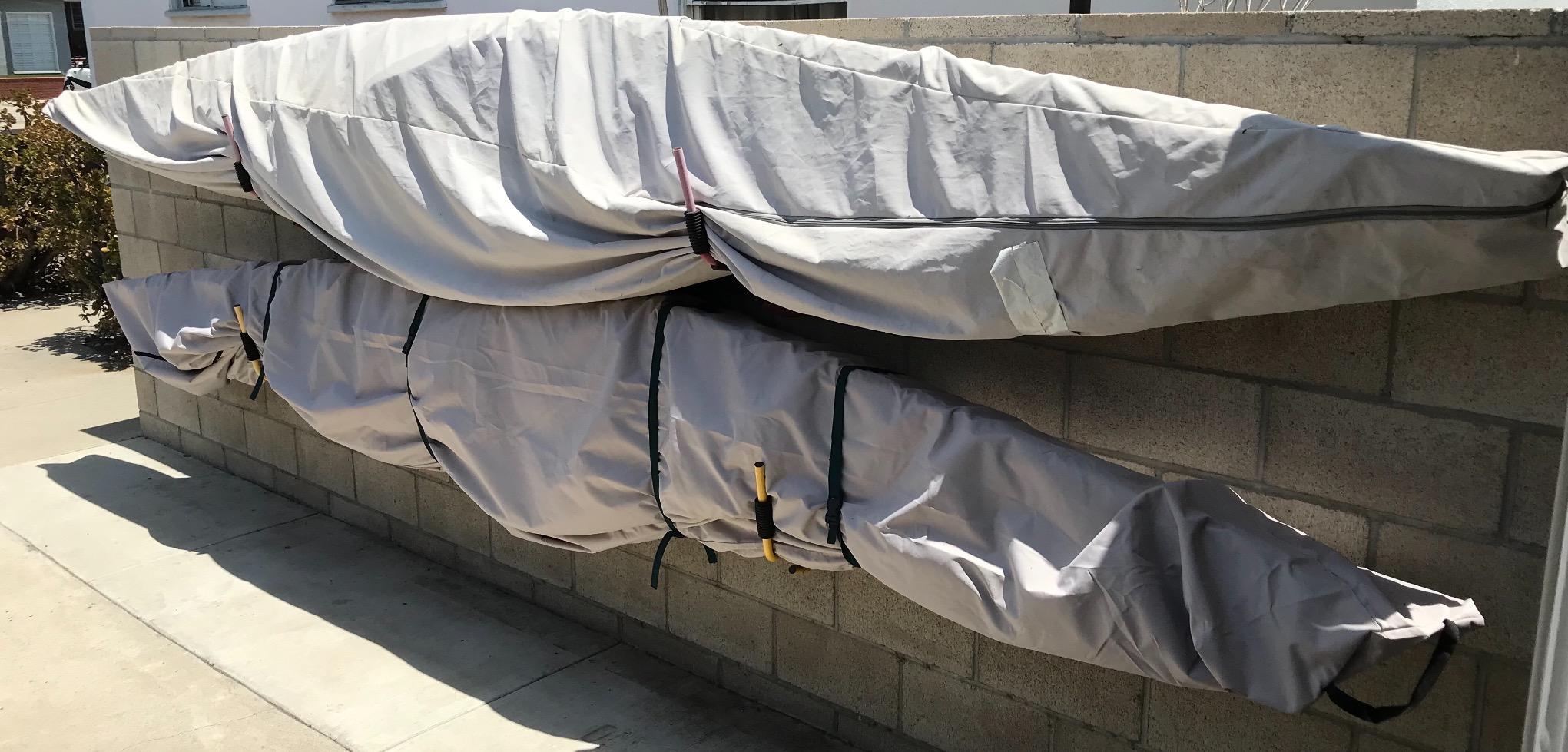 i COVER 16ft Kayak Cover- Water Proof 600D Heavy Duty Kayaks/Canoe Covers Fits Canoes or Paddleboards up to 16ft Long and Beam Width up to 36in, Grey customer photo 2