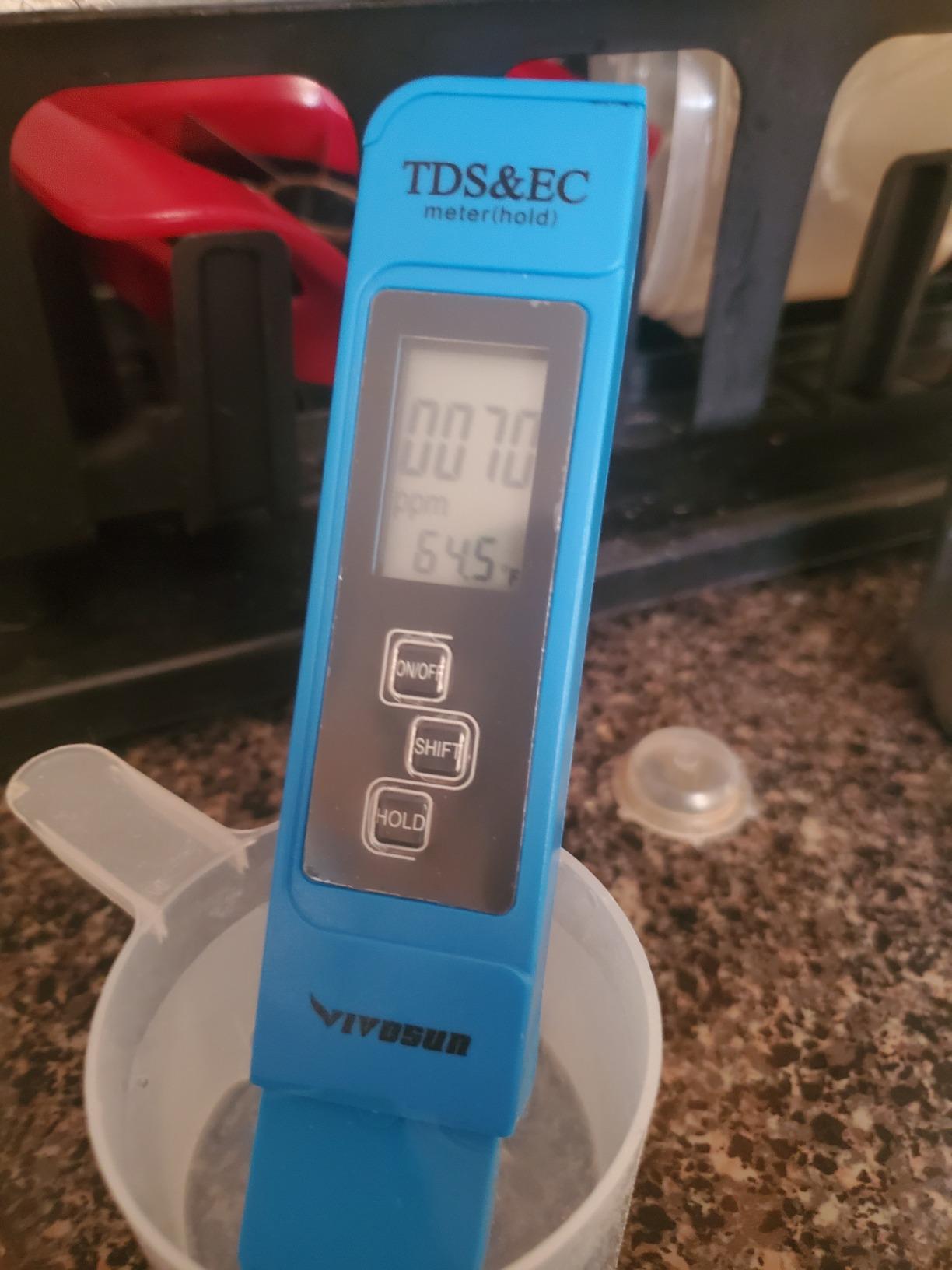 VIVOSUN TDS Tester 3-in-1 TDS EC & Temperature Meter Ultrahigh Accuracy Digital Water Quality TDS Tester (Blue) customer photo 1