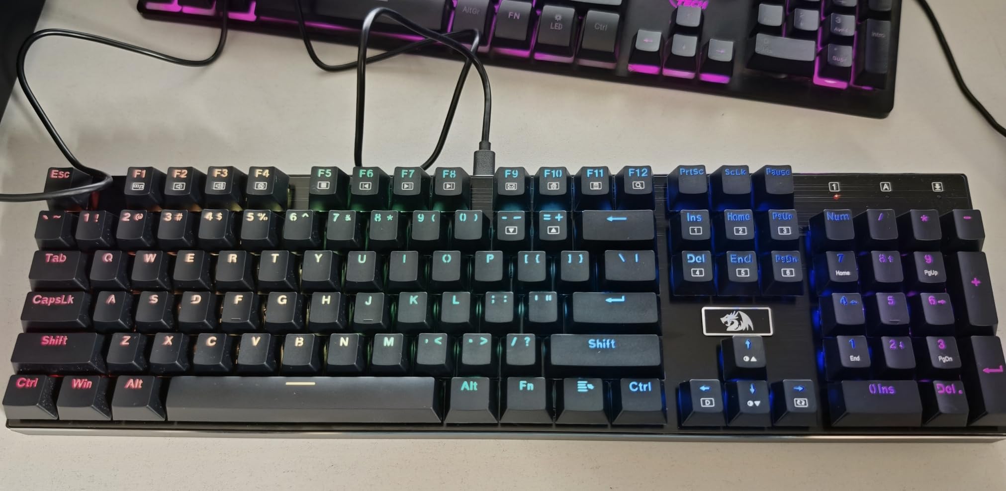 Redragon K556 Wired RGB Mechanical Gaming Keyboard, 104-Key Aluminum Board customer photo 2