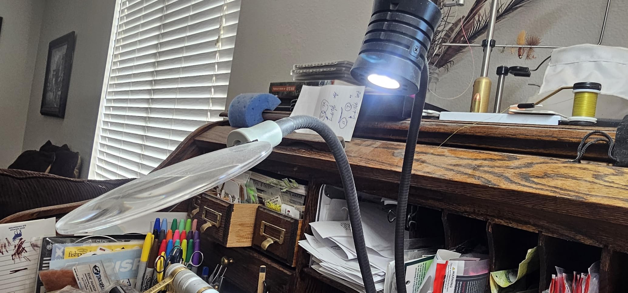 Alert FTL130 LED Fly Tie Light with Magnifier, Black, Gray customer photo 2