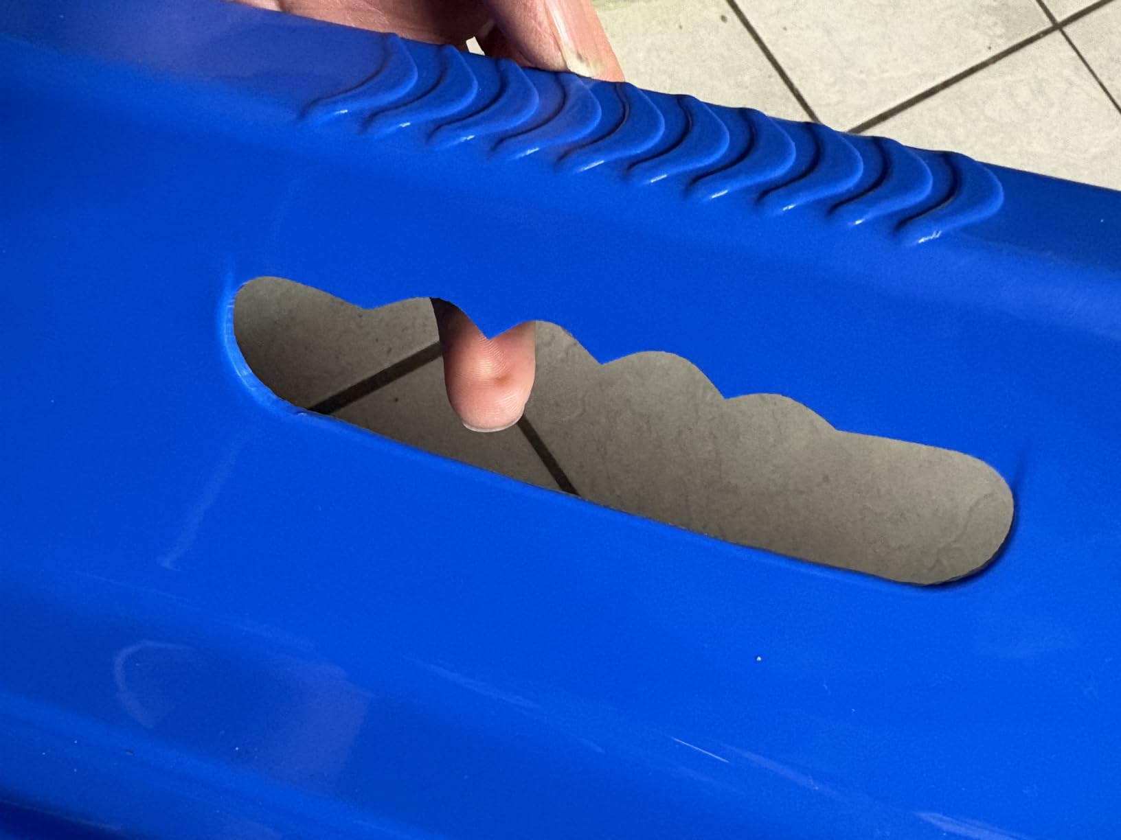 Slippery Racer Downhill Xtreme Flexible Adults and Kids Plastic Toboggan Snow Sled for Up to 2 Riders with Pull Rope and Handles, Red (Blue) customer photo 2