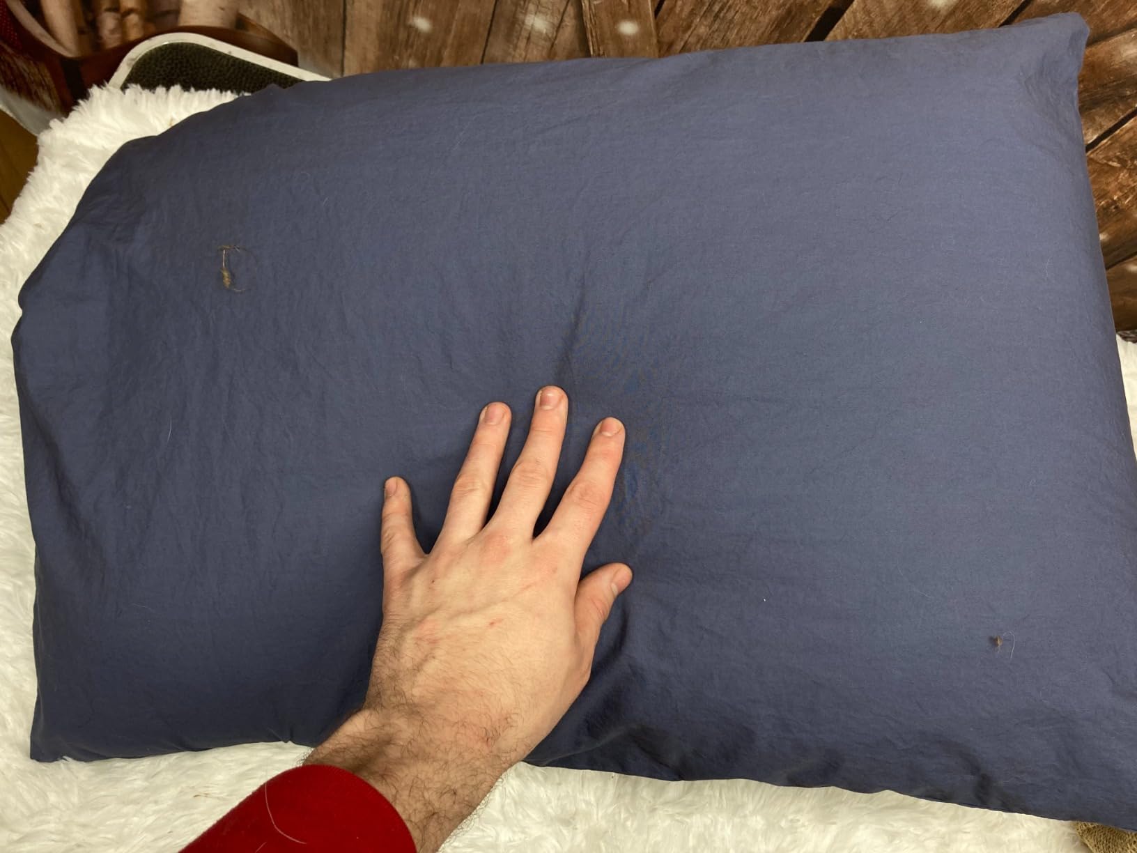 Lacoste 100% Cotton Percale 4-Piece Sheet Set, Vintage Indigo, Queen customer photo 2