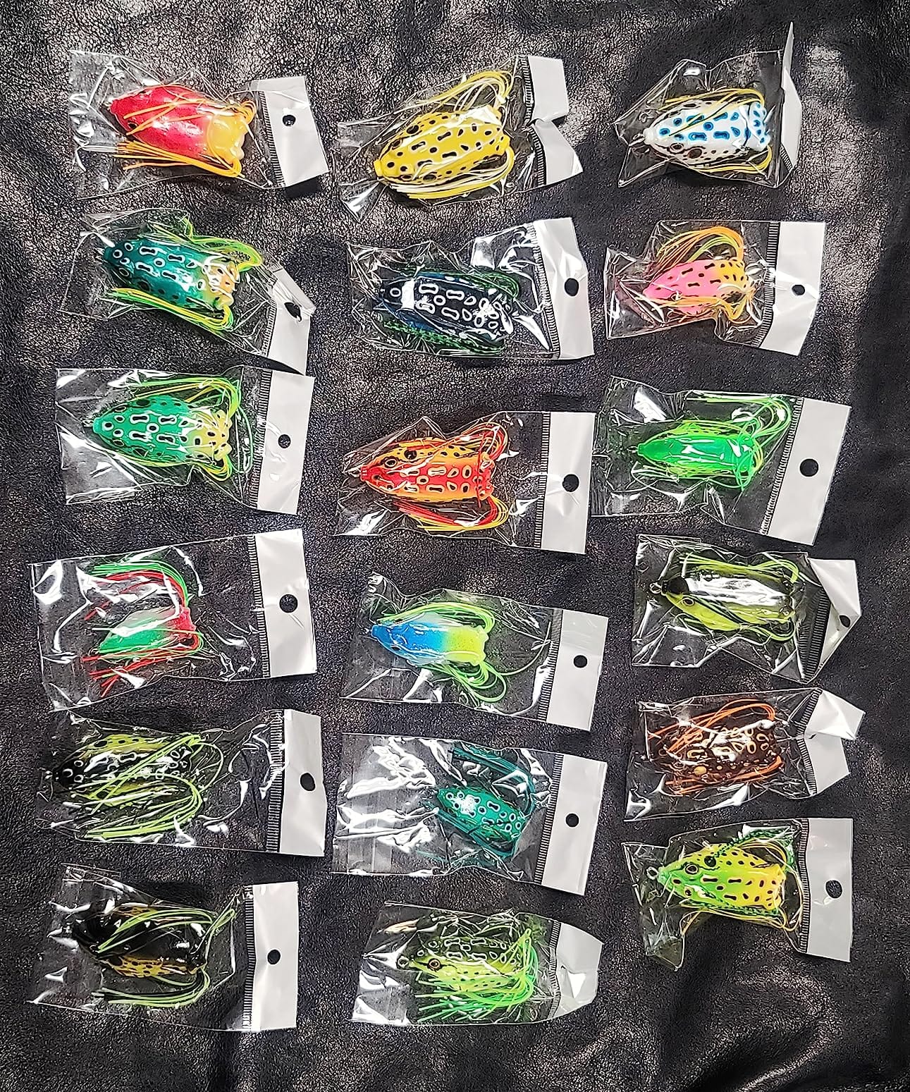Croch Frog Lure Kit (18 PCS) - Multicolor, 3.81, 4.01, 4.49 inches - Trout & Panfish - High Carbon Steel Treble Hooks customer photo 2