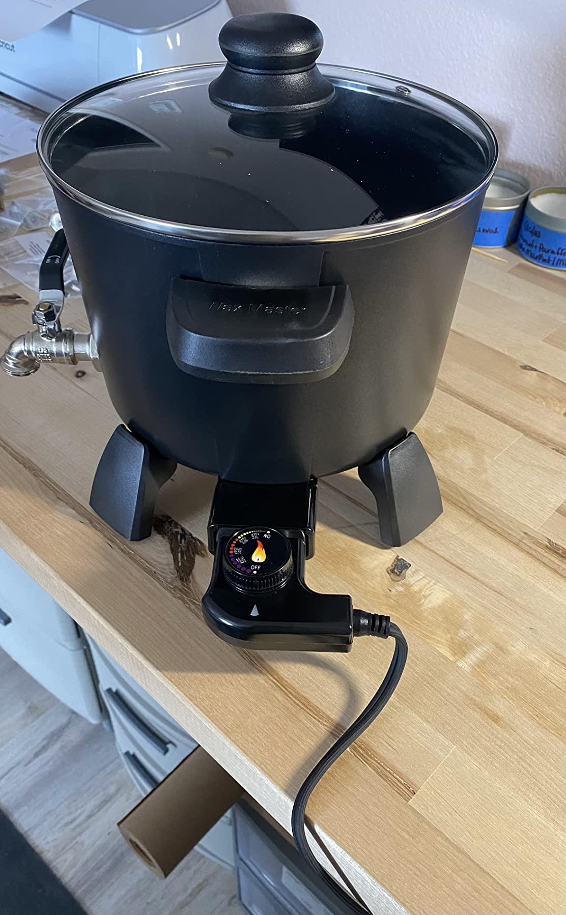 Wax Melter for Candle Making, Holds Approximately 7 Qts Or 14 Lbs of Melted Wax, Wax Melter Has Easy Pour Valve, by Soylite Candles customer photo 2