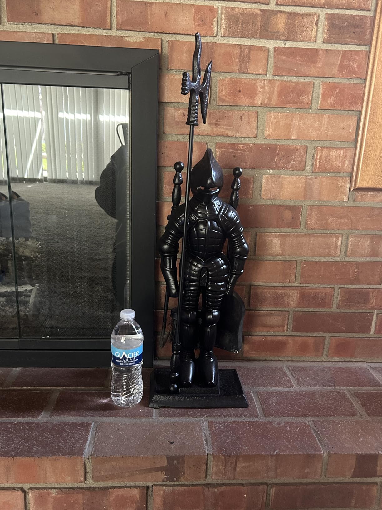 Lizh Metalwork Dark Knight Fireplace Tool Set,Black Cast Iron customer photo 1