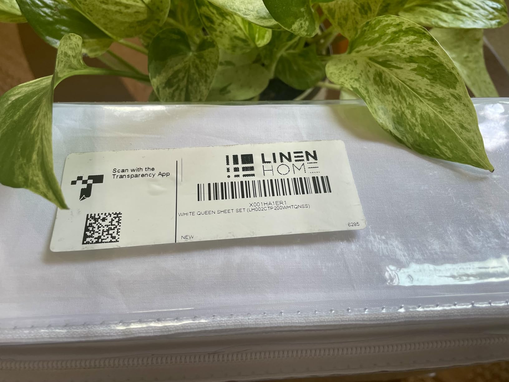Linen Home 100% Cotton Percale Sheets Queen Size 4 Pc Cooling Set - White customer photo 2