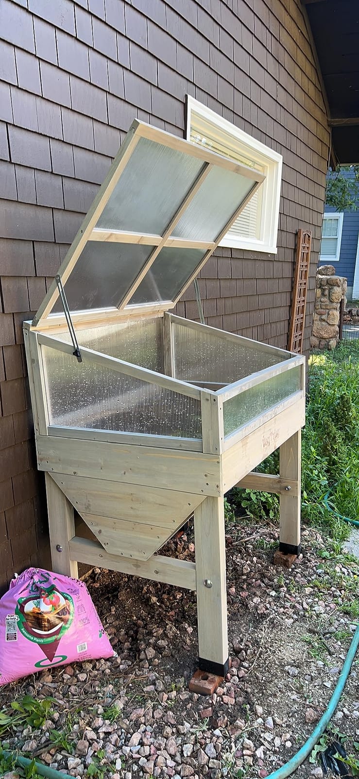 VegTrug Cold Frame for Classic Small 1m Raised Bed, Grey Wash - Durable Wooden Gardening Cover Compatible with Raised Beds for Plant Protection & Extended Growing Season | Wood cold frame, frost protection, season extension, seedlings and vegetables customer photo 2