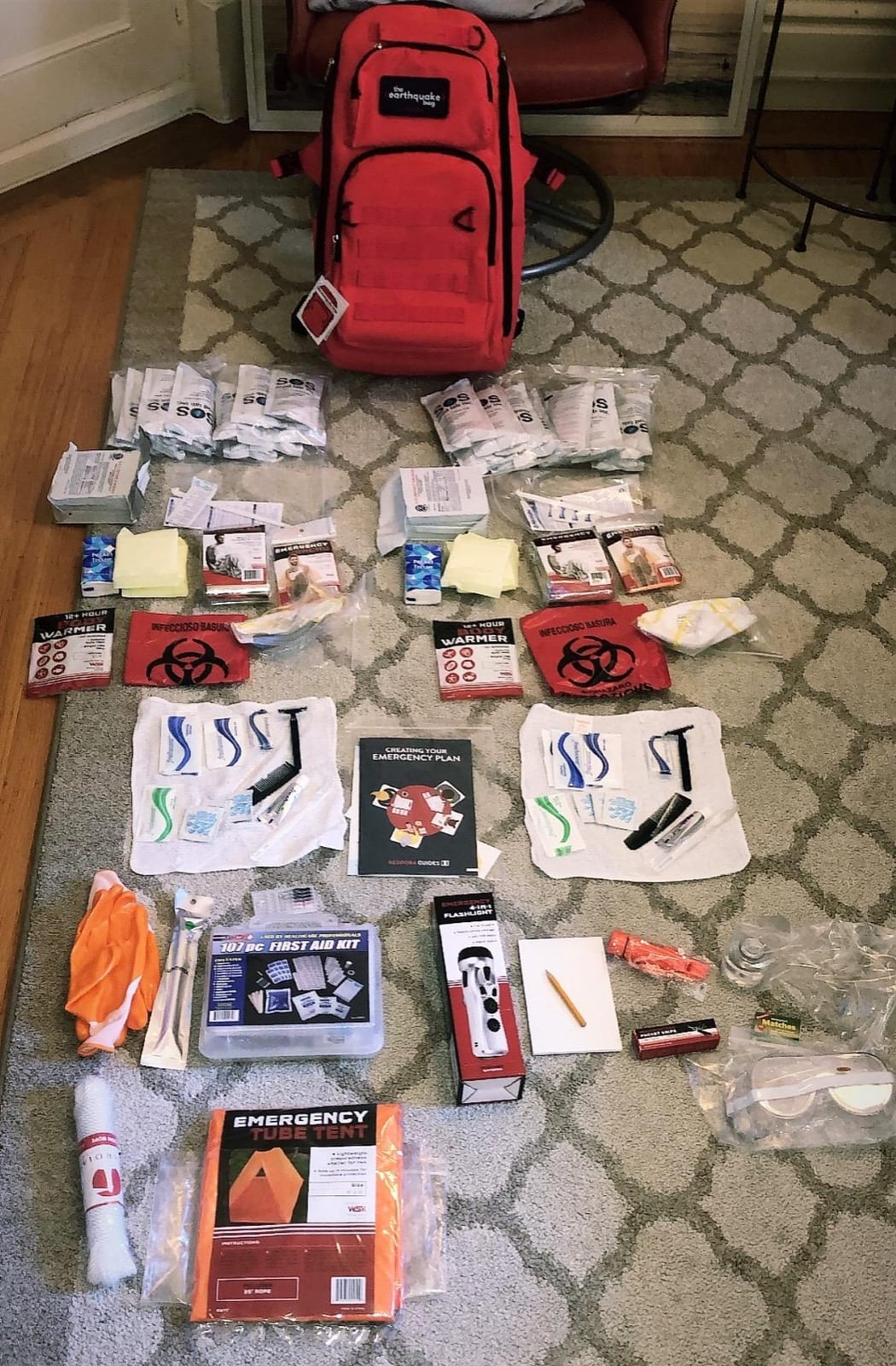 Complete Earthquake Bag - 3 Day Emergency kit for Earthquakes, Hurricanes, Wildfires, Floods + Other disasters customer photo 2