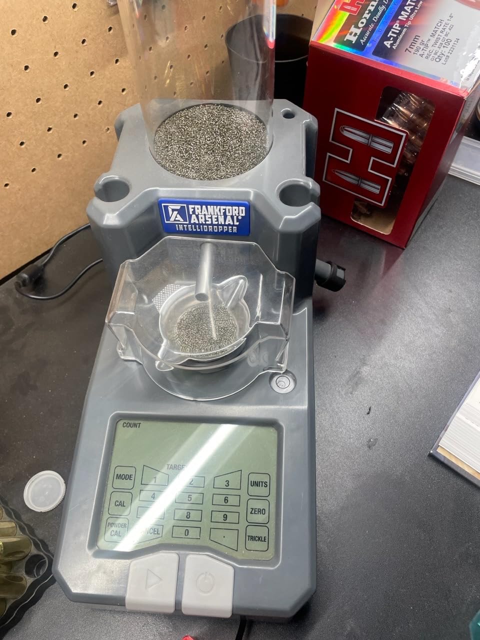 Frankford Arsenal Intellidropper Electronic Powder Measure for Powder Measuring with LCD Display and Free Reloading Database App for iPhone, Windows, and Google,Gray customer photo 1