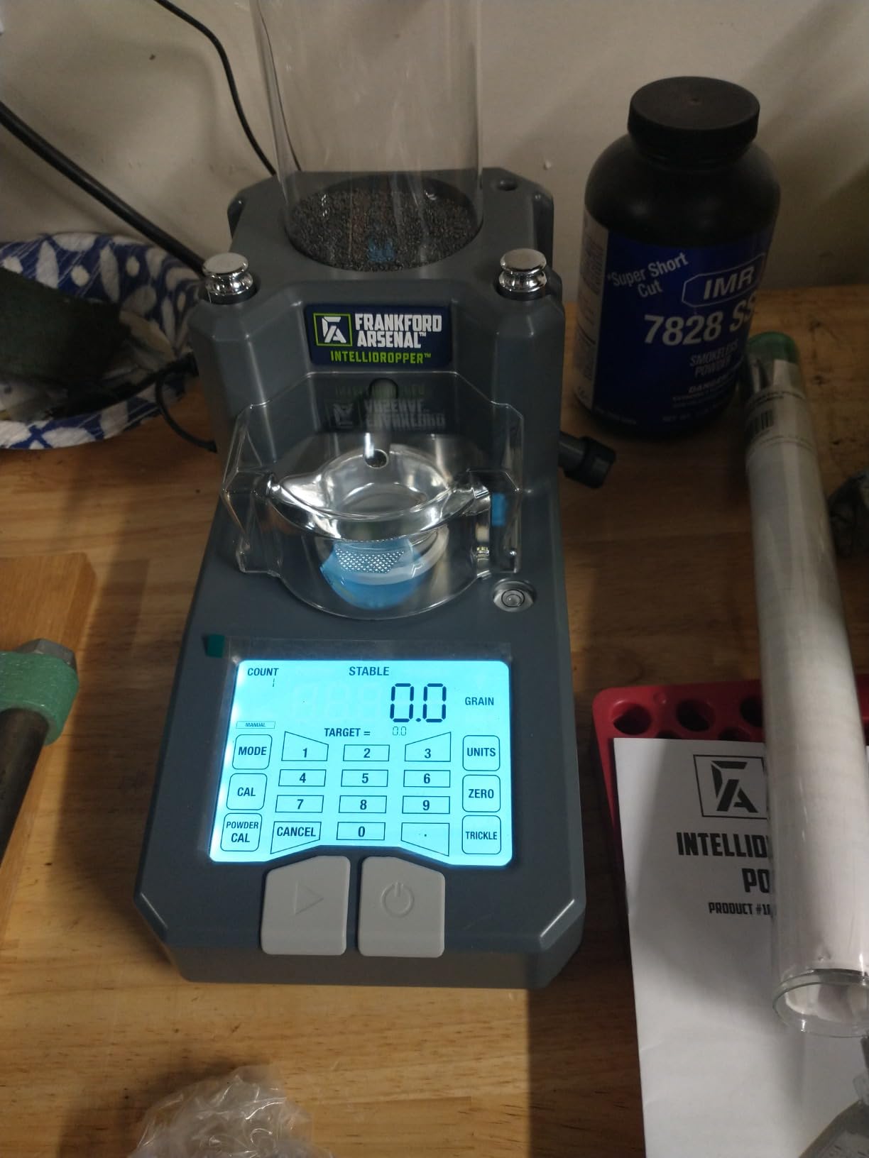 Frankford Arsenal Intellidropper Electronic Powder Measure for Powder Measuring with LCD Display and Free Reloading Database App for iPhone, Windows, and Google,Gray customer photo 2