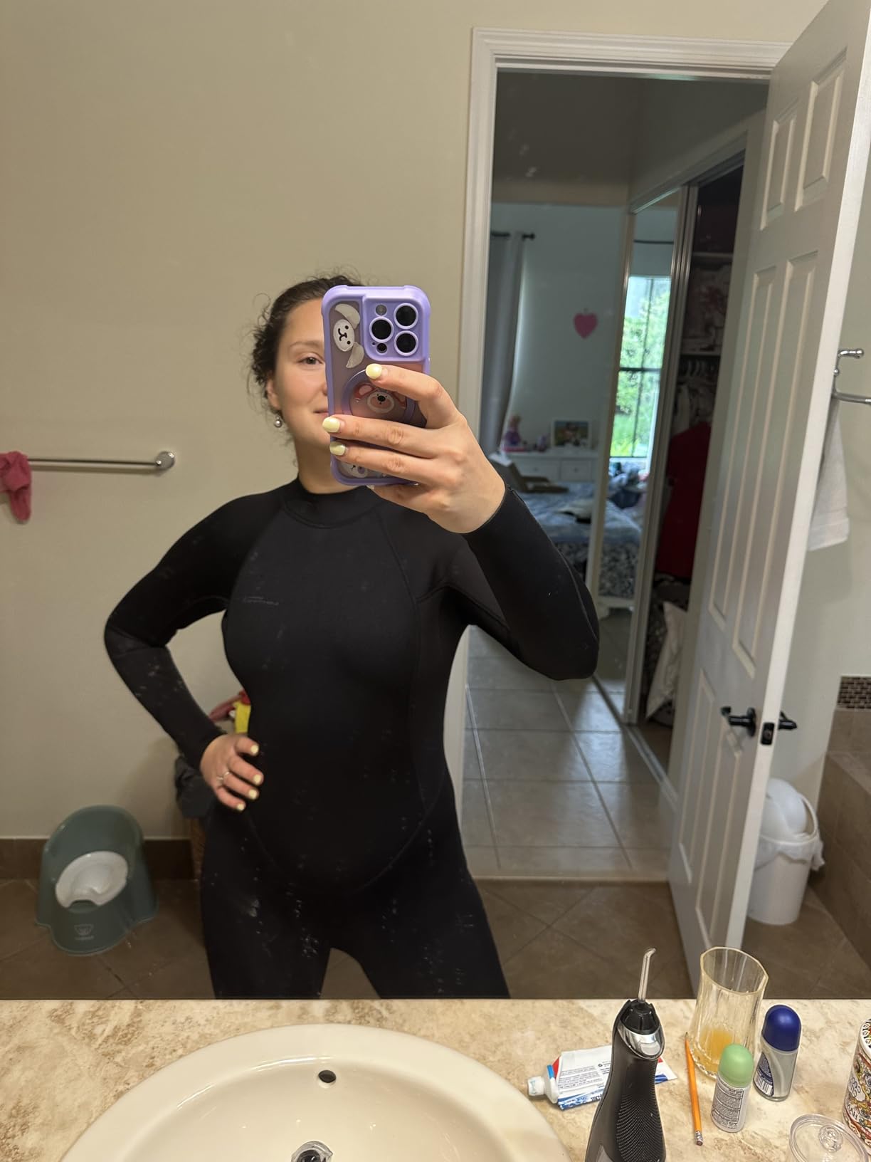 Dark Lightning Wetsuits for Men and Women, Mens/Womens Wet Suit for Cold Water, 3/2mm Wetsuit for Diving Surfing Snorkeling Kayaking Water Sports customer photo 1