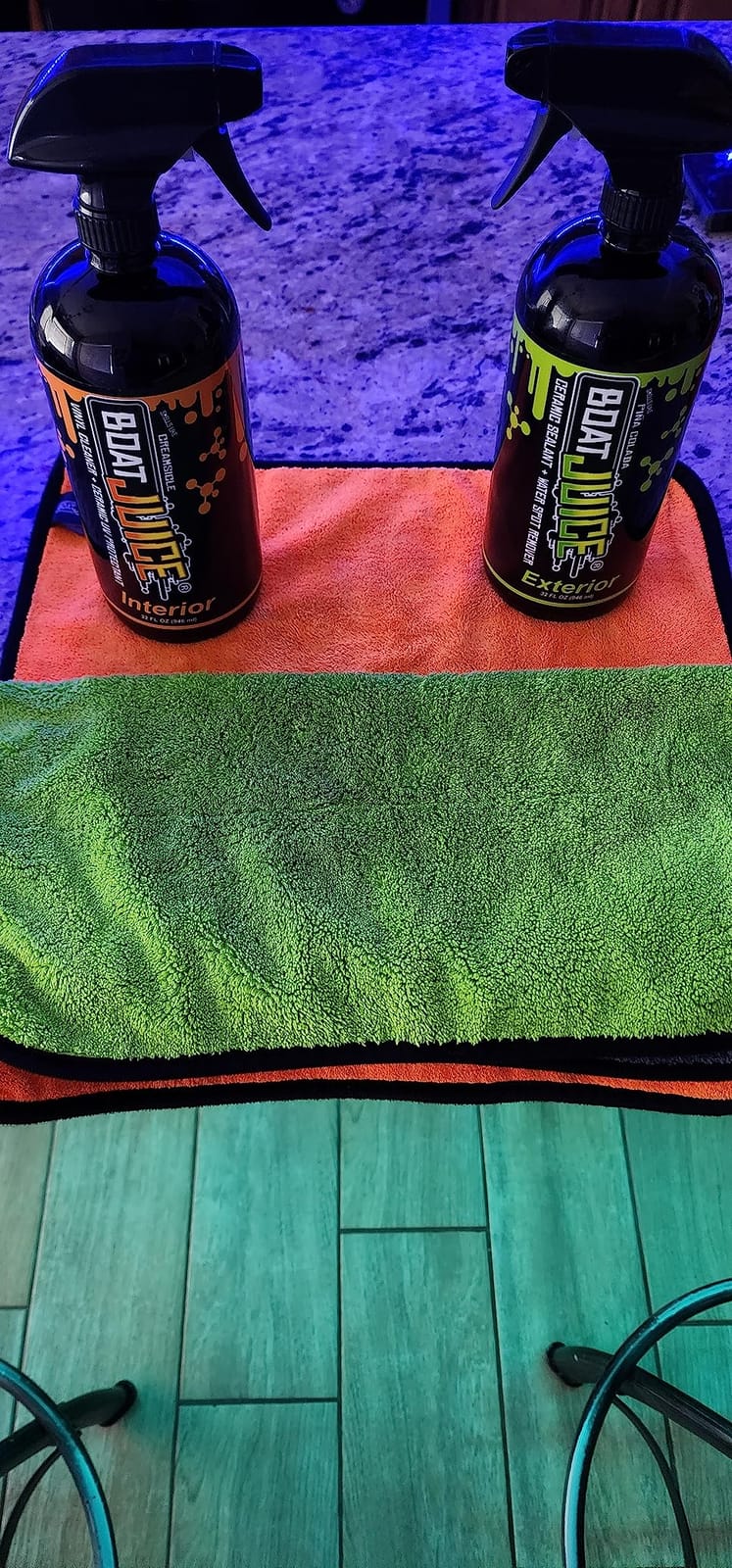 Boat Juice Necessity Boat Cleaner Kit | Exterior Water Spot Remover, Interior Seat & Vinyl Cleaner, 2 Microfiber Towels | Boat Cleaning & Detailing Kit, Marine Accessories | Made in USA (Kit) customer photo 1