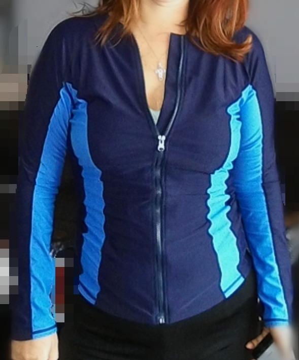 ATTRACO Women's Rashguard Swimsuit Zip Front Sun Protection Swim Shirt customer photo 2