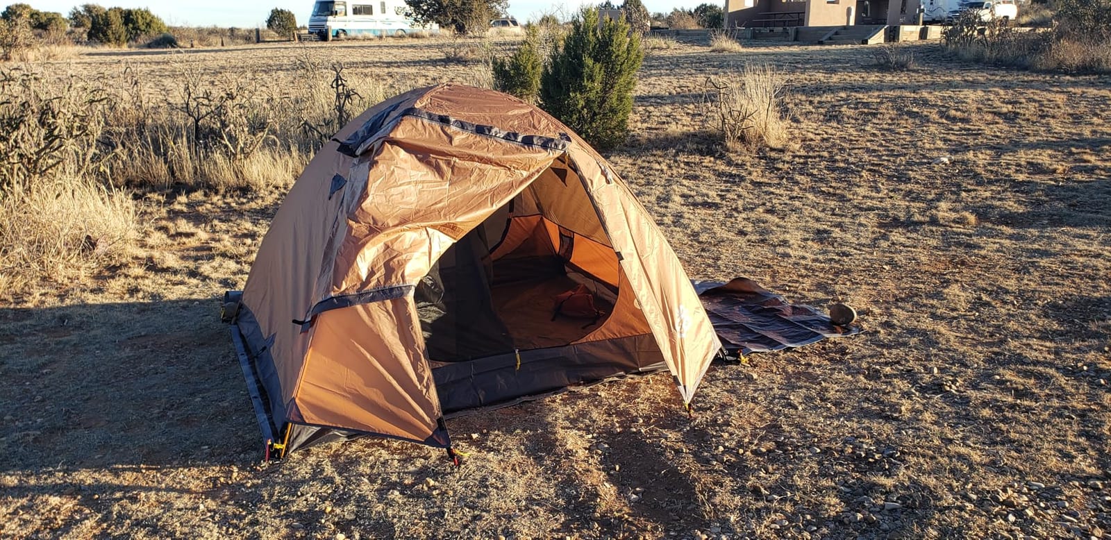 2-3 Person Backpacking Tent with Double Door 2 Vestibule, Waterproof Windproof Lightweight Easy Set Up 3 Season 2 Man Two Person Tent for Camping, Hiking, Motorcycle, Mountaineering with UPF 50+ customer photo 2