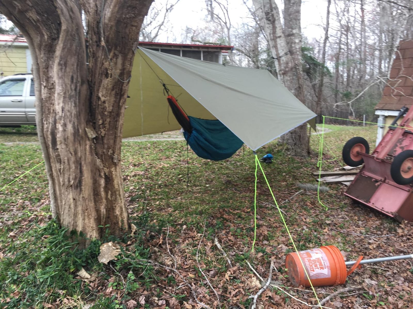 Gold Armour Rainfly Tarp Hammock, Premium 14.7ft/12ft/10ft/8ft Rain Fly Cover, Waterproof Ultralight Camping Shelter Canopy, Survival Equipment Gear Camping Tent Accessories (OD Green 12ft x 10ft) customer photo 2