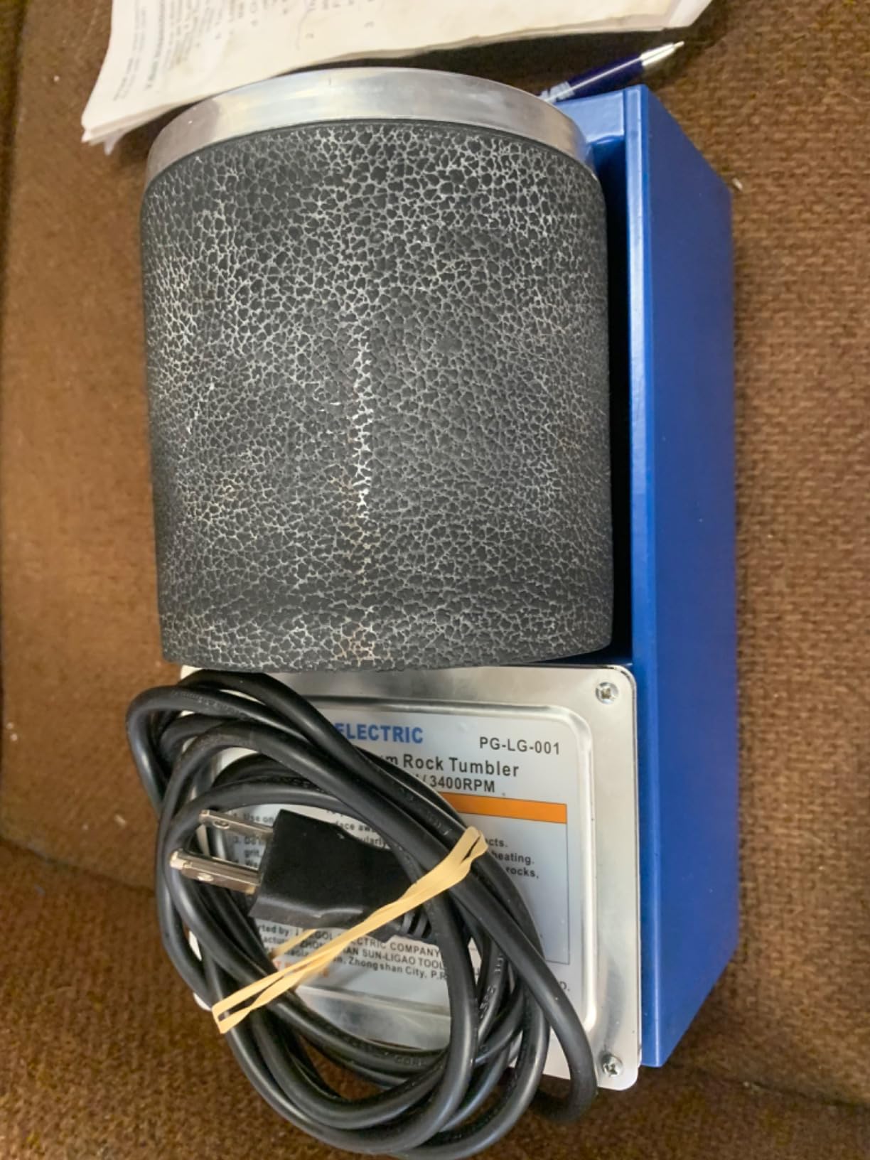 Leegol Electric Rock Tumbler Machine - Single Drum 3LB Rock Polisher (Single Barrel) customer photo 1