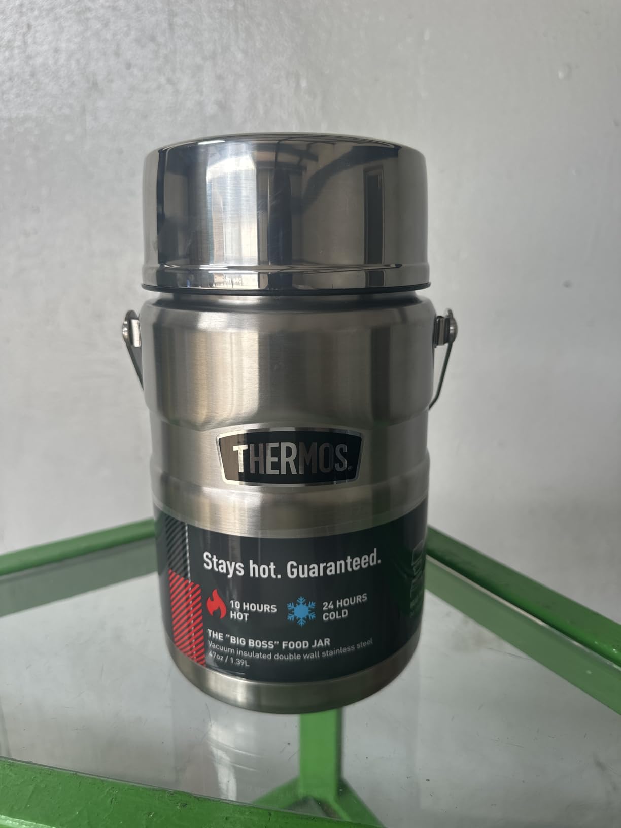 THERMOS Stainless King Vacuum-Insulated Food Jar with 2 Storage Container Inserts, 47 Ounce, Matte Stainless Steel customer photo 2