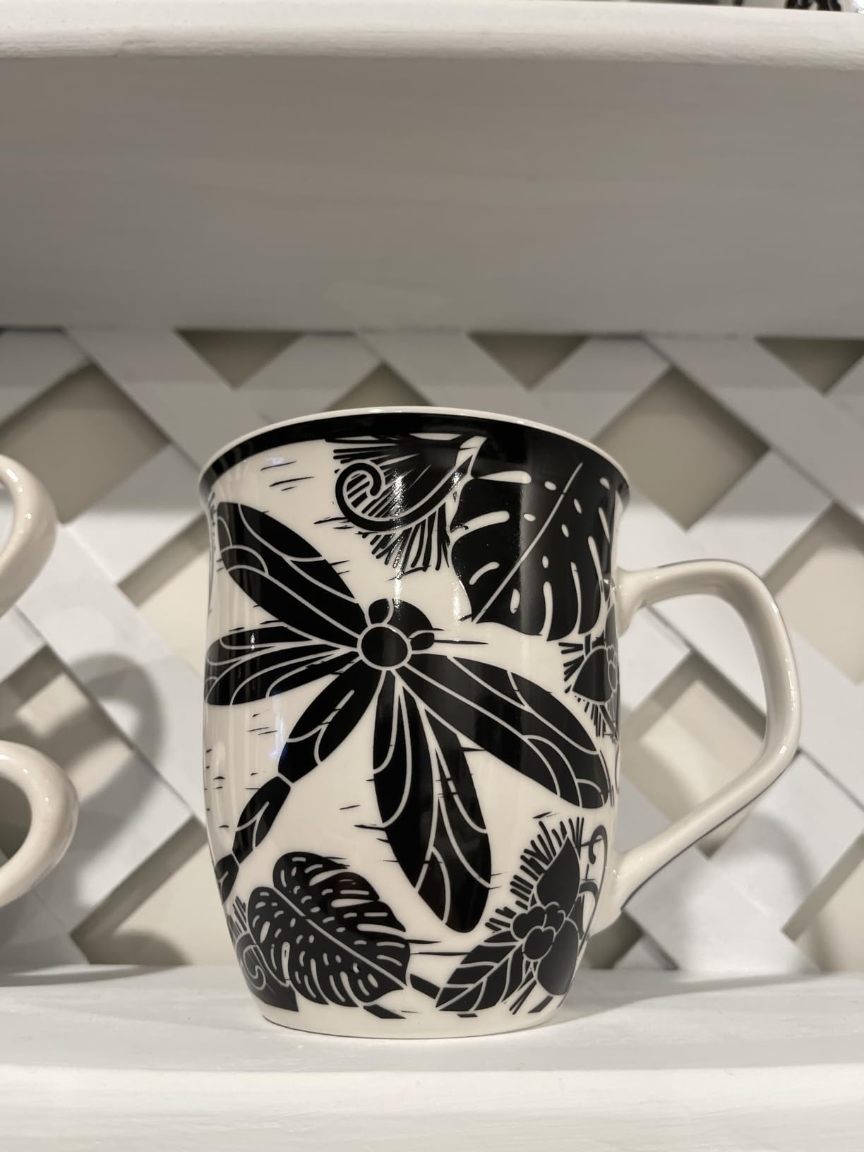 Karma Gifts 14 oz Black and White Boho Mug Bee - Cute Coffee and Tea Mug - Ceramic Coffee Mugs for Women and Men customer photo 2