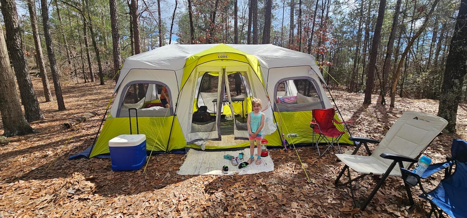 CORE Instant Cabin Tents | Family Cabin Multi Room Pop Up Tents Car Camping | Included Storage Pockets for Camping Accessories customer photo 2