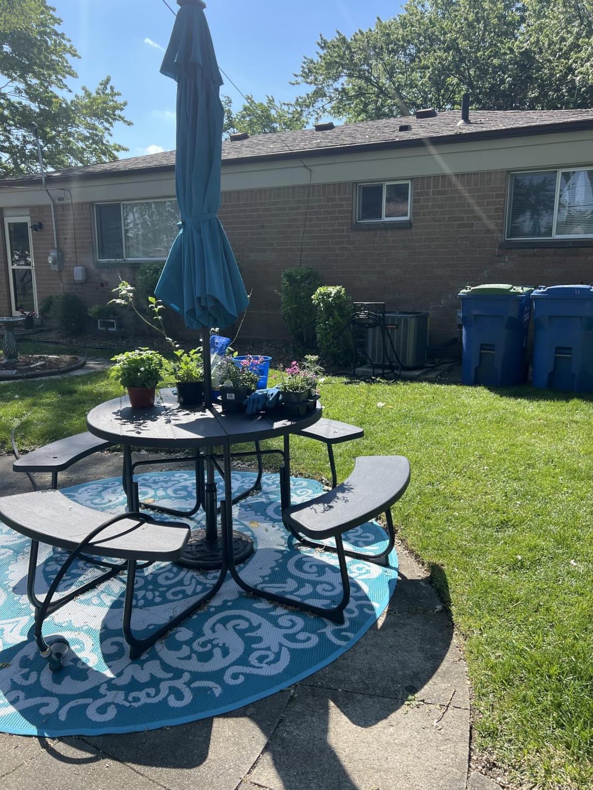 BACKYARD EXPRESSIONS PATIO · HOME · GARDEN 911554 21 Pound Umbrella Base, Bronze customer photo 1