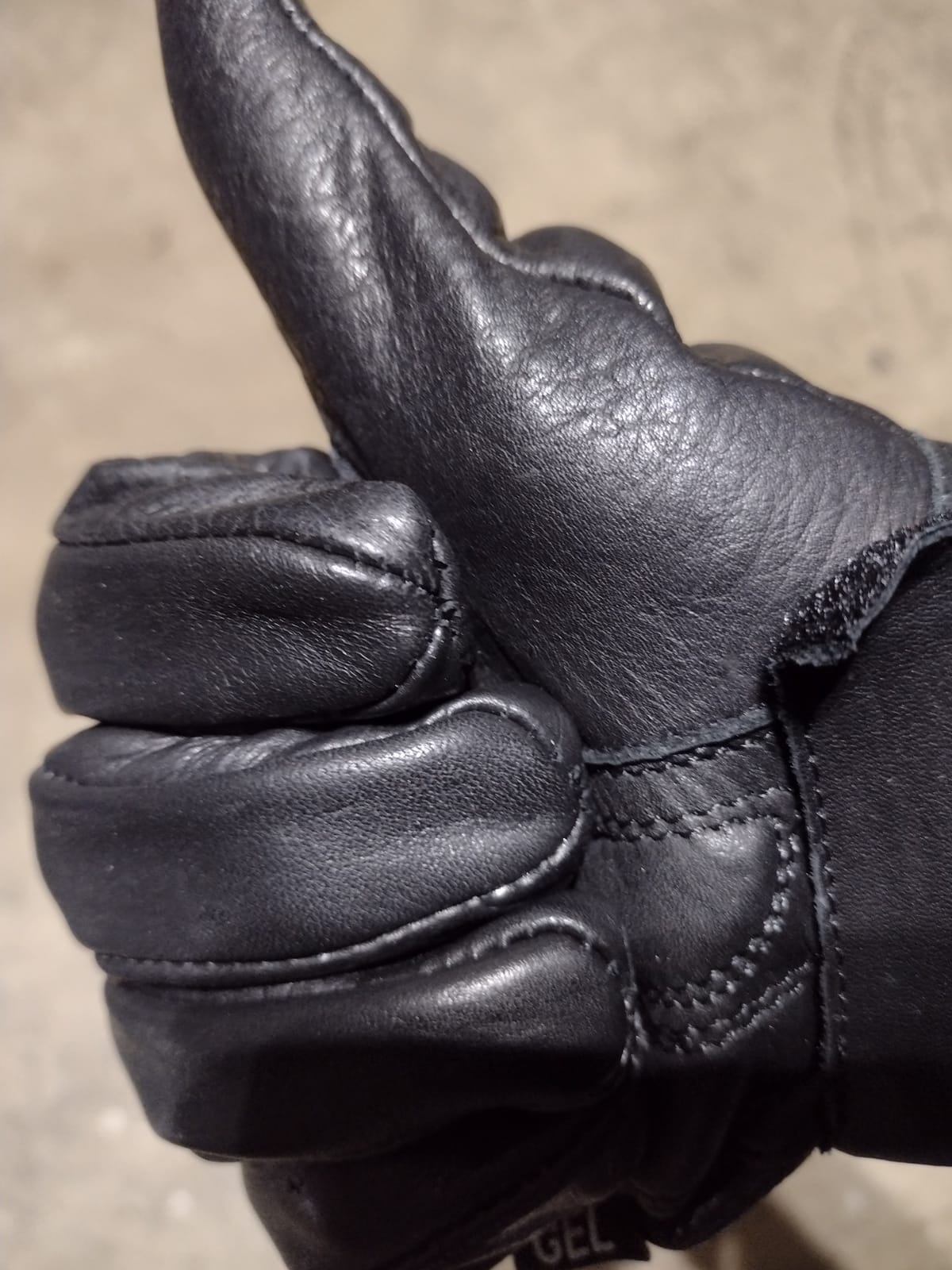 Milwaukee Leather Men's Black Leather ‘Reflective Skull’ Motorcycle Hand Gloves W/Gel Padded Palm MG7570 customer photo 2