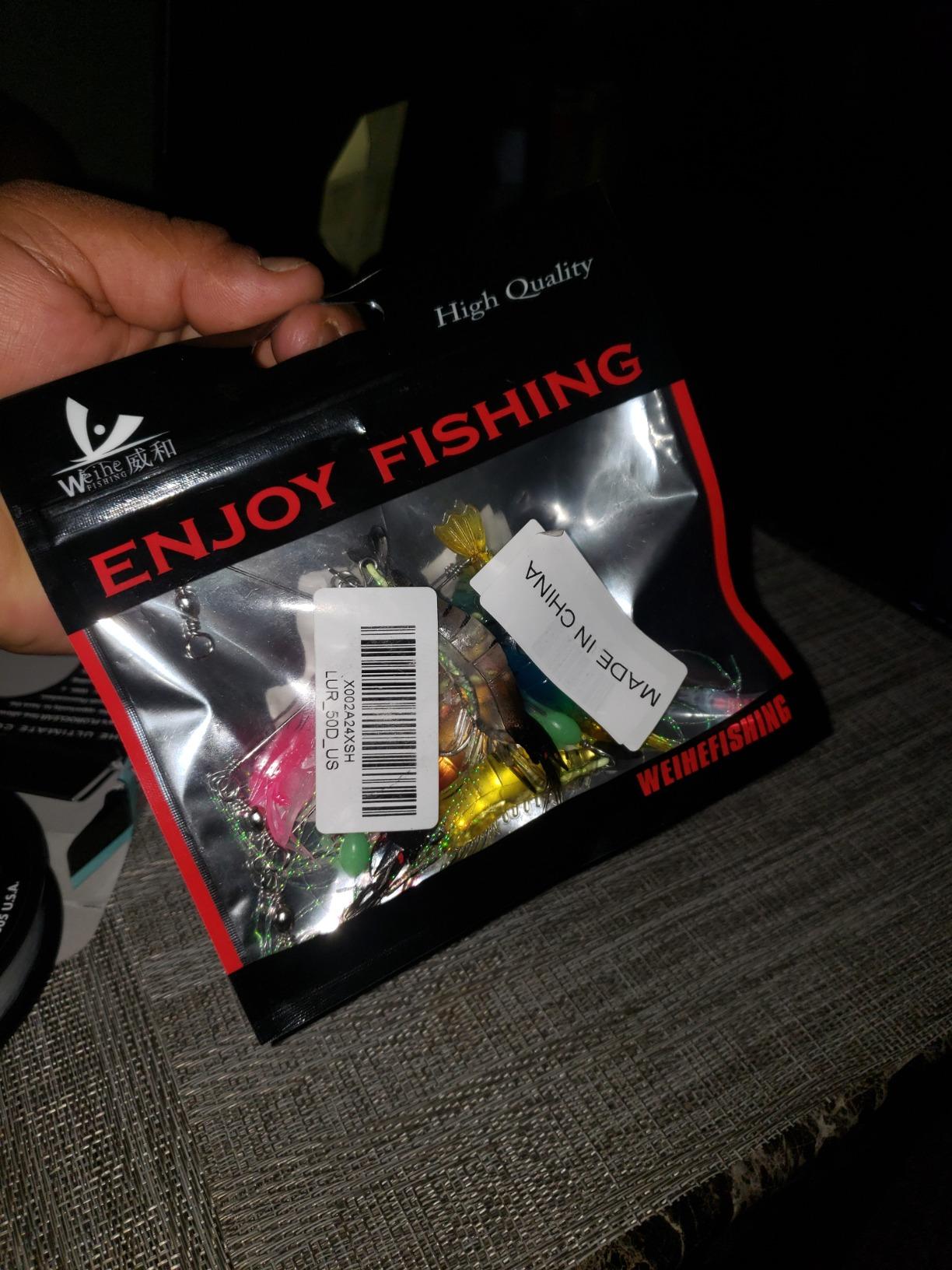 5pcs Soft Luminous Shrimp Lure Set, 5 Colors Shrimp Bait with Hooks and Beads - Fishing Tackles for Freshwater and Saltwater Bass, Trout, Catfish, Salmon customer photo 1