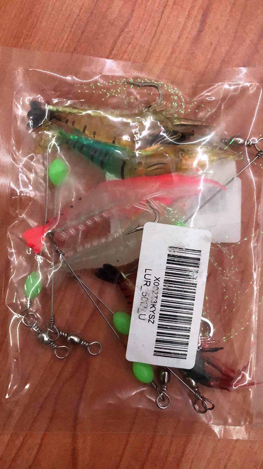 5pcs Soft Luminous Shrimp Lure Set, 5 Colors Shrimp Bait with Hooks and Beads - Fishing Tackles for Freshwater and Saltwater Bass, Trout, Catfish, Salmon customer photo 2