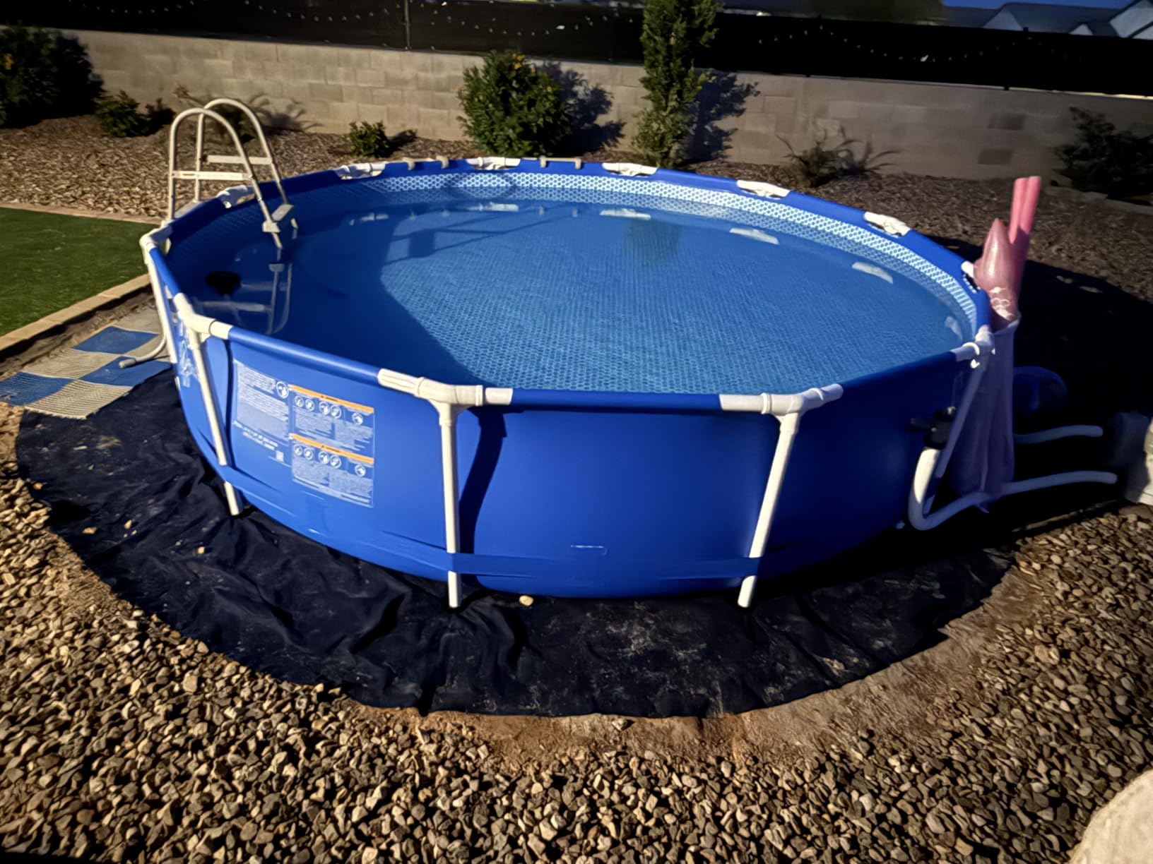 Intex Metal Frame 12 ft x 30 in Round Above Ground Outdoor Backyard Swimming Family Pool for Kids and Adults Ages 6 and Up, Blue customer photo 1