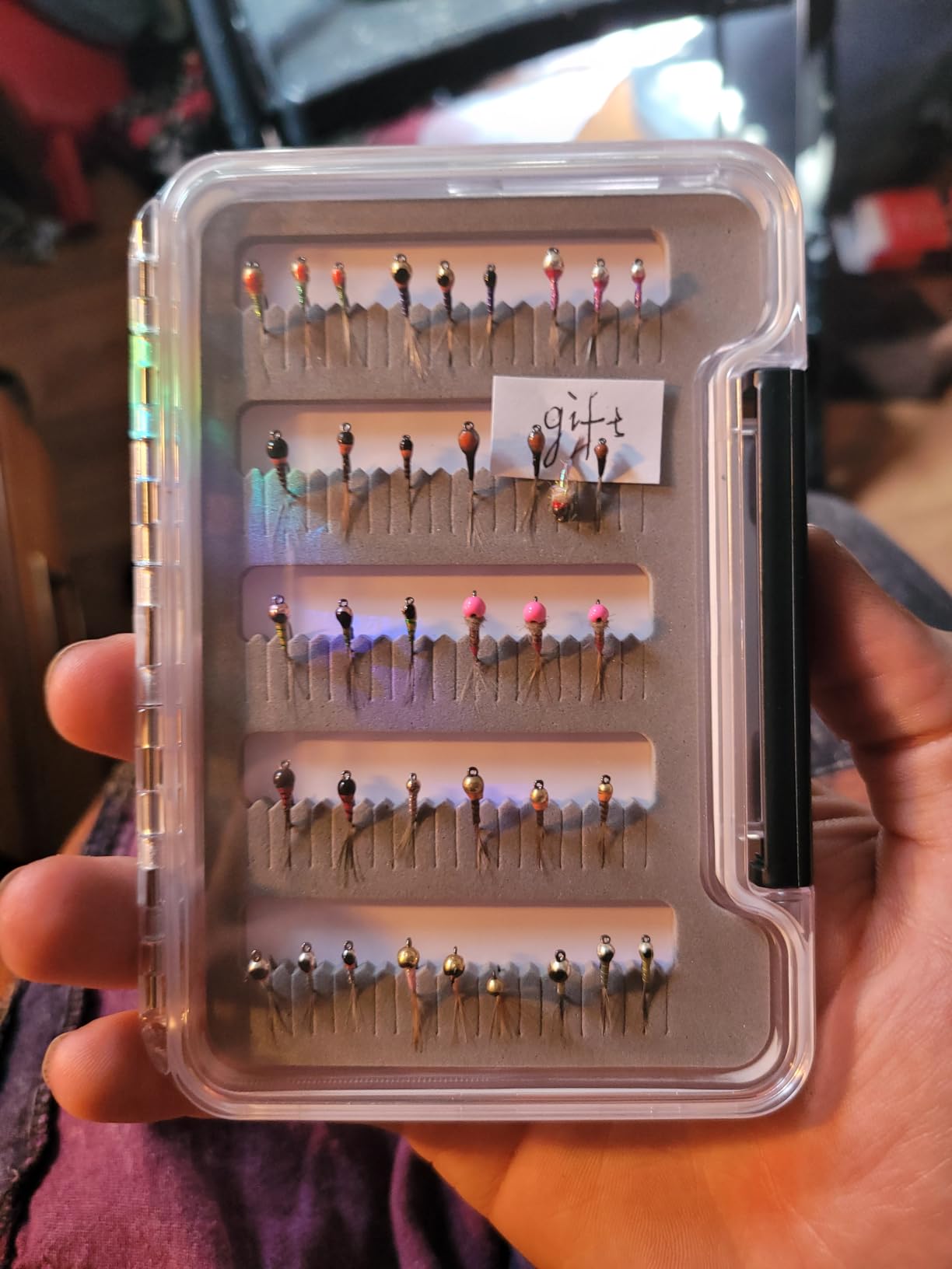 36 Effictive Tungsten Bead Perdigon Nymphs Fly Fishing Flies Assortment | Trout and Grayling Fishing Lure | Waterproof Fly Box customer photo 1
