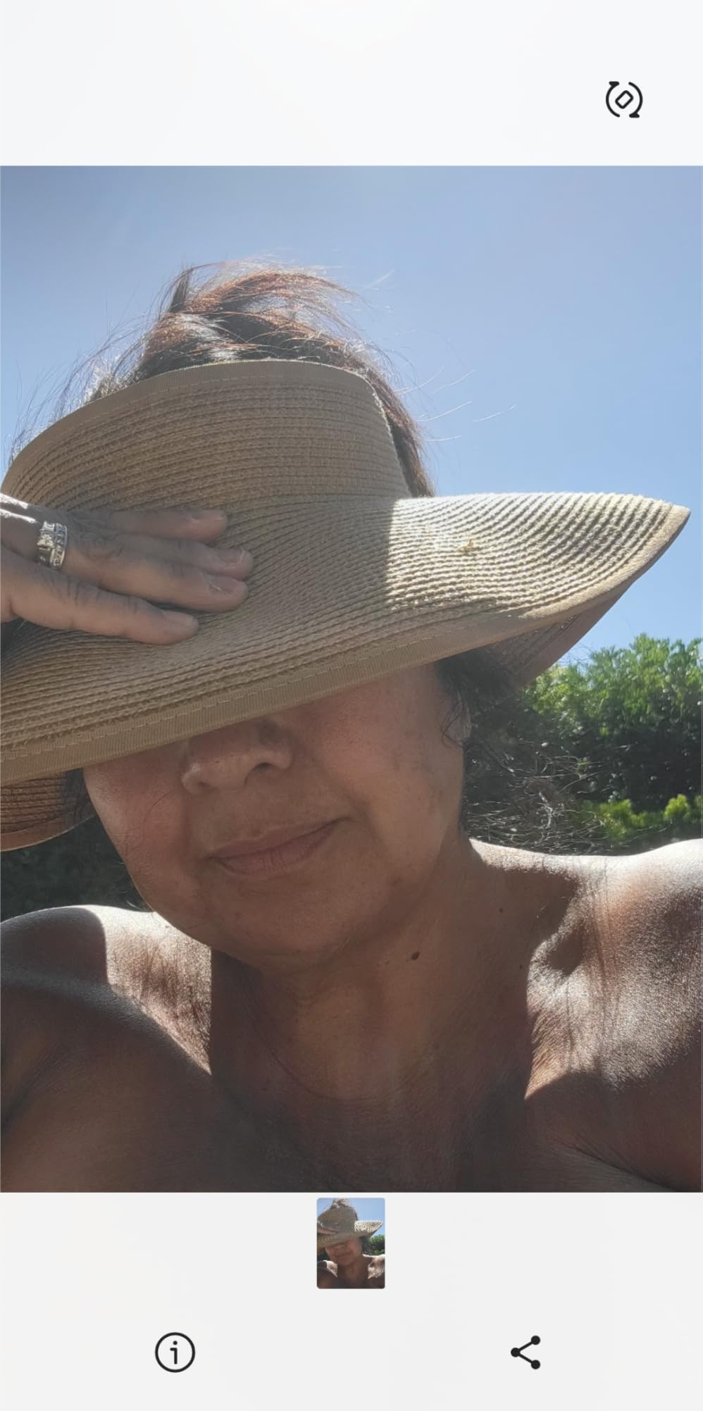 FURTALK Womens Sun Hat with Ponytail Hole Wide Brim Beach Straw Visor customer photo 1