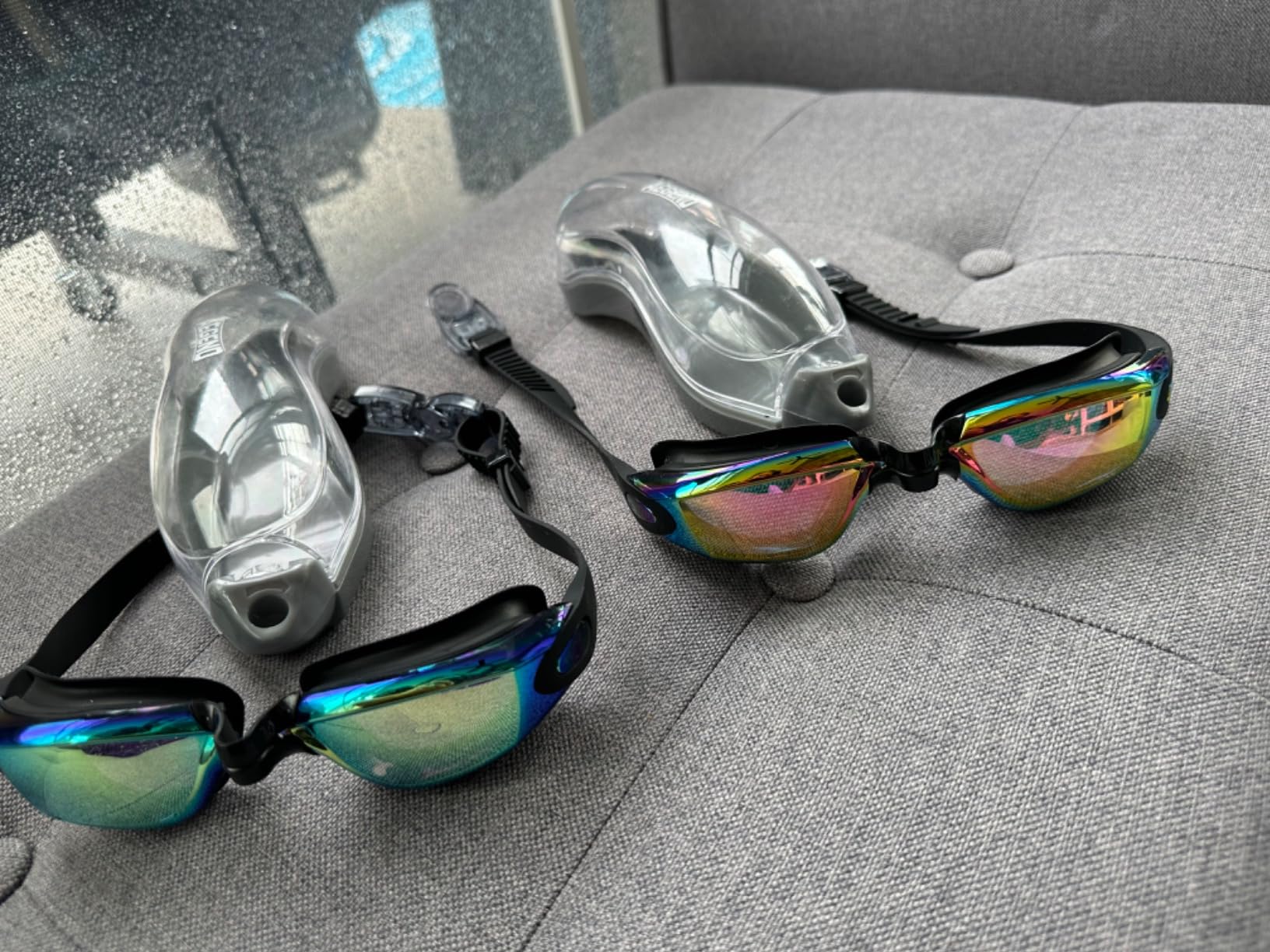 Aegend Swim Goggles 2 Pack for Adult Men Women No Leak with Storage Case customer photo 1