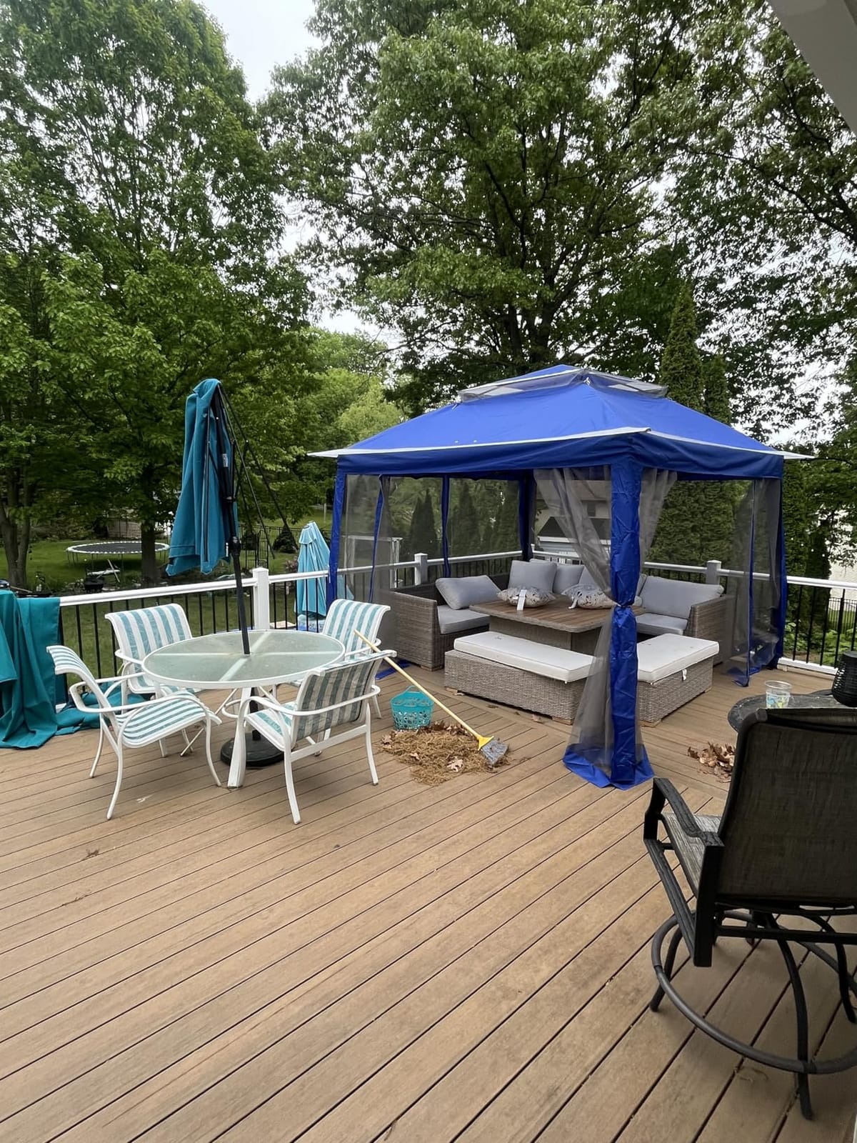 COOS BAY 11x11 Pop Up Gazebo with Netting, Canopy Tent, Beige customer photo 1