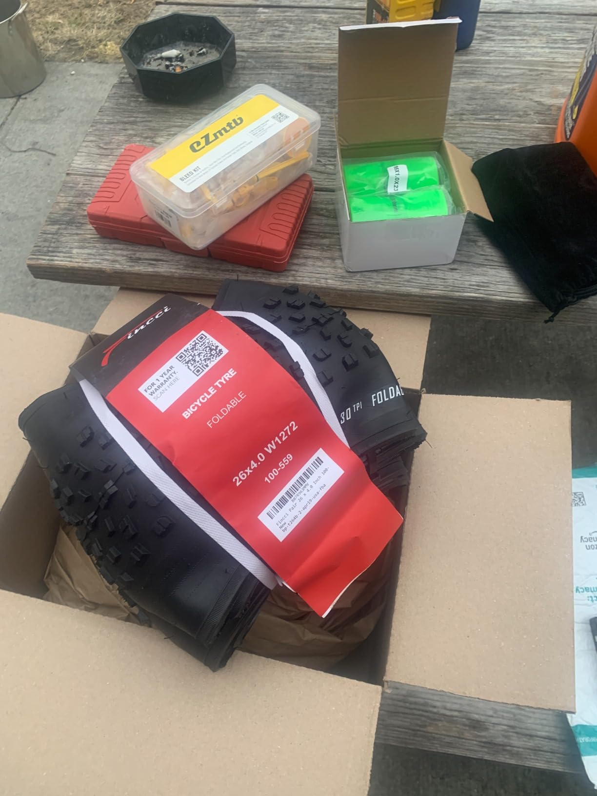 Pair 26 x 4.0 Fat Mountain Bike Tires - Foldable 100-559 3mm Anti Puncture customer photo 1