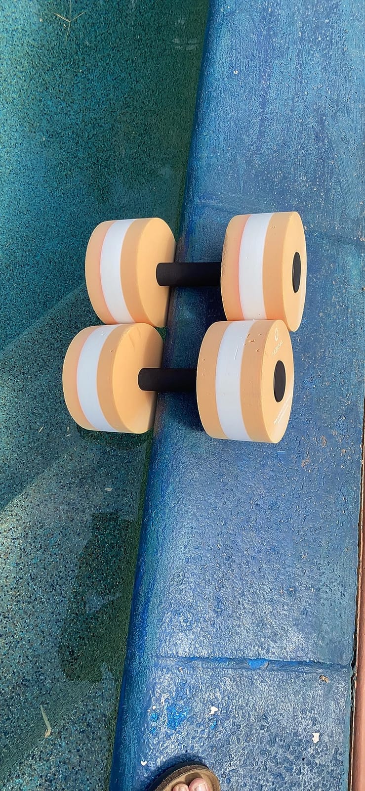 Aquatic Exercise Dumbbells, 2 Pcs Pool Weights for Water Aerobic Exercise customer photo 1