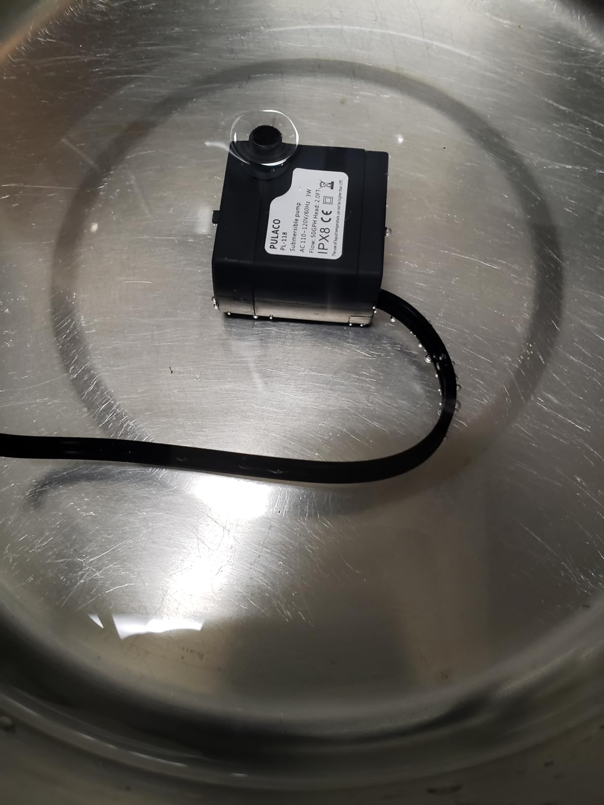 PULACO 50GPH 3W Mini Submersible Water Pump with 3.3 FT Tubing for Aquariums, Fish Tank, Pond, Fountain, Hydroponics customer photo 1