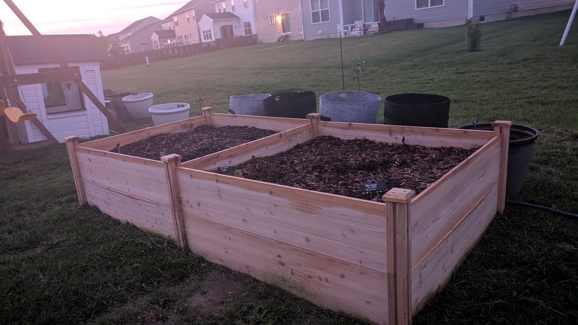 Yaheetech Raised Garden Bed Wooden Planter Box for Vegetables/Flowers, Wood customer photo 2