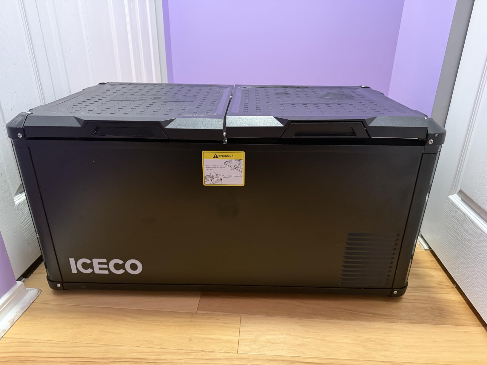 ICECO VL60 Dual Zone Portable Refrigerator with SECOP Compressor, 60 Liters Platinum Compact Refrigerator, DC 12/24V, AC 110-240V, 0℉ to 50℉, Home & Car Use (with Insulated Cover) customer photo 2