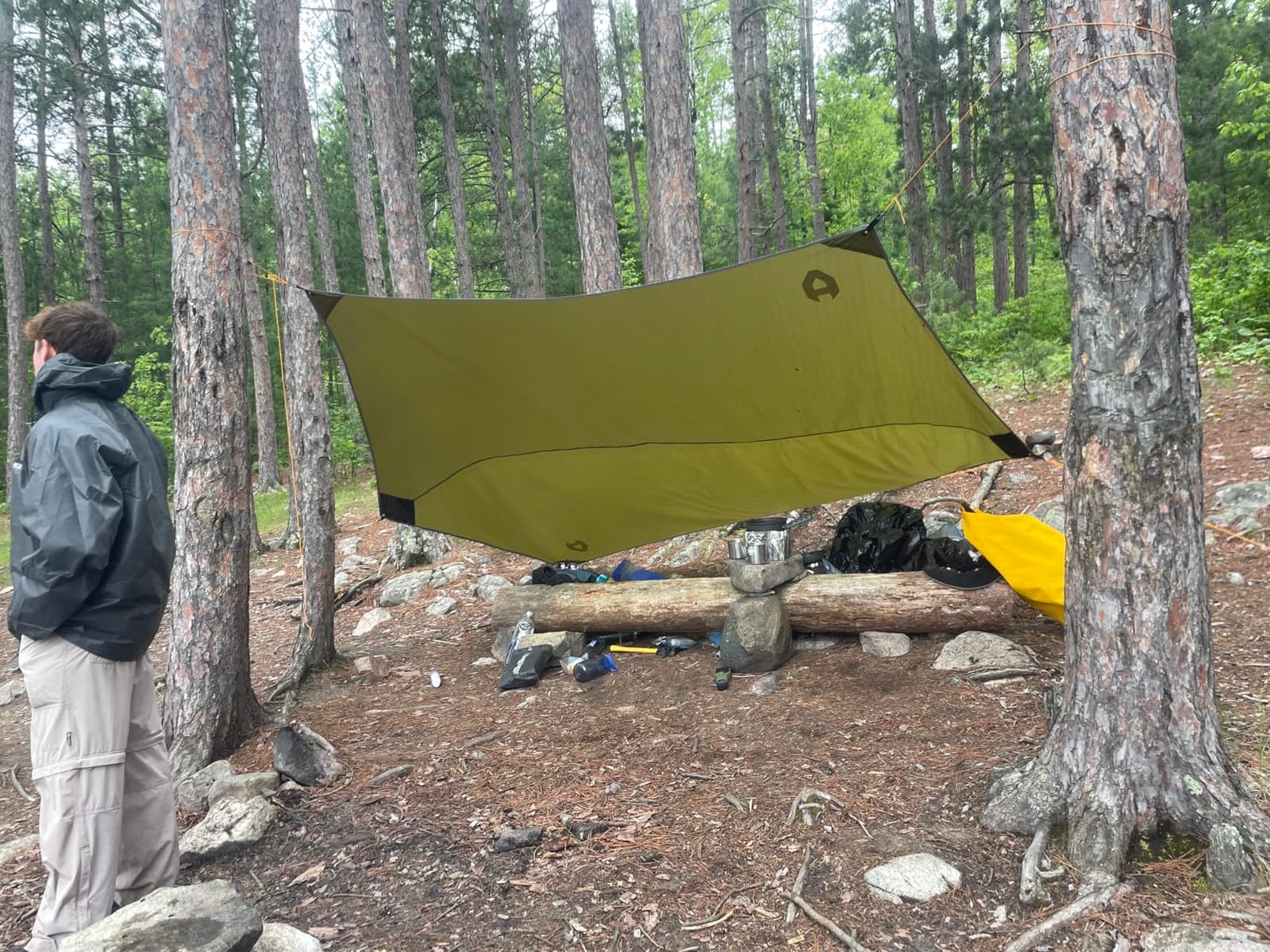 Rain Fly 12x10 Lightweight Survival Camping Tarp; 100% Waterproof; Makes a Great Backpacking Tarp or Hammock Shelter; Comes in Multiple Colors, Survival Bracelet Included; OD-Green customer photo 1