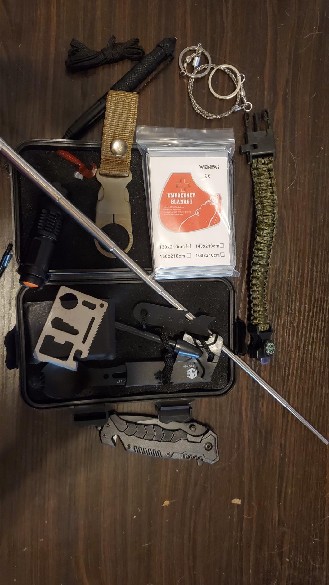 VEITORLD Gifts for Men Dad Him Christmas - Survival Gear and Equipment 12 in 1, Survival Kits - Cool Unique Fishing Hunting Birthday Gifts for Husband Teen Boy Boyfriend Women, Mens Stocking Stuffers customer photo 2