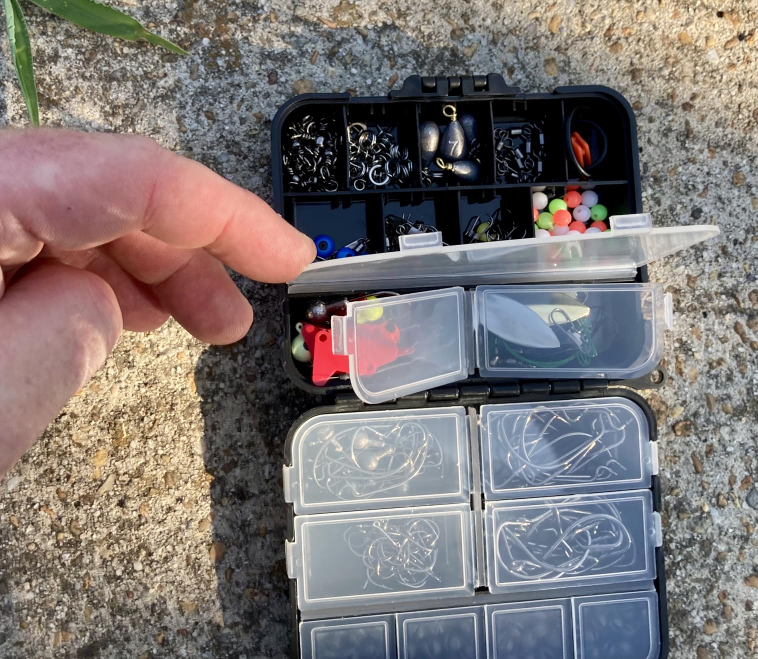 TOPFORT 187/343pcs Fishing Accessories Kit, Organized Fishing Tackle Box with Tackle Included, Fishing Hooks, Fishing Weights Sinkers, Fishing Gear and Equipment, Fishing Gift for Men customer photo 2