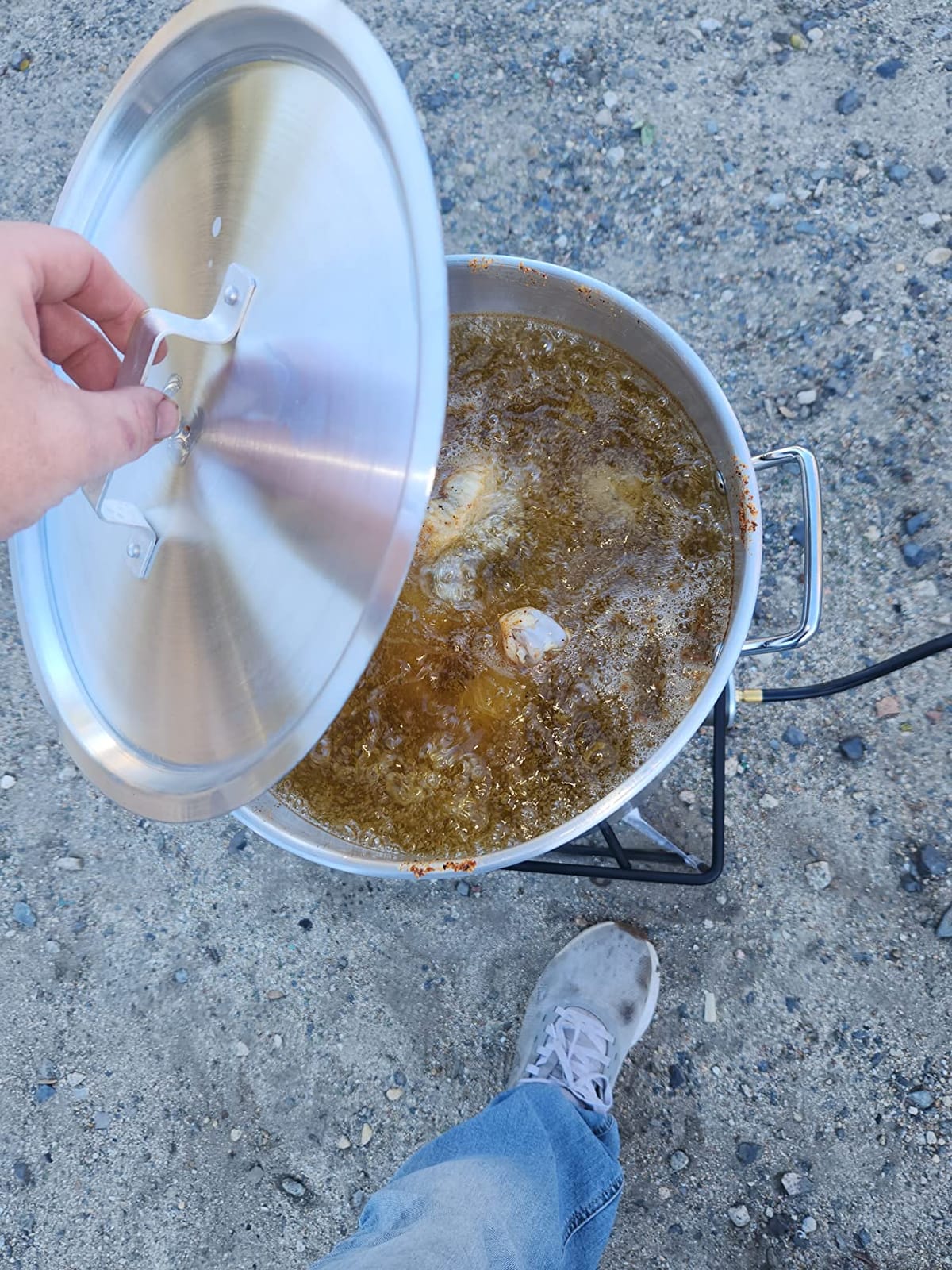 King Kooker Propane Outdoor Fry Boil Package with 2 Pots, silver, one size (12RTFBF3) customer photo 2