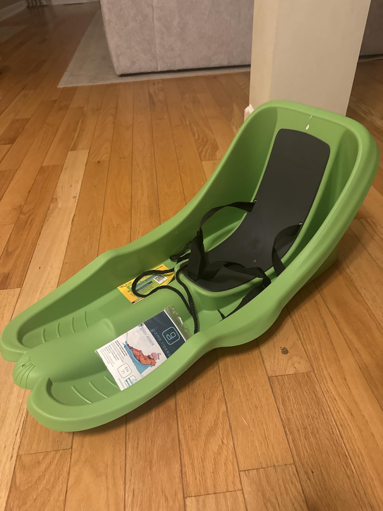 Snow Sled for Kids, Adults - Toboggan Sled, Easy Turning Steering Wheel, Anti-Slip Seat, Pull Up Brake, Durable Plastic Sled, Lightweight, Snow Sleds, Age 3+ 260 lbs customer photo 2