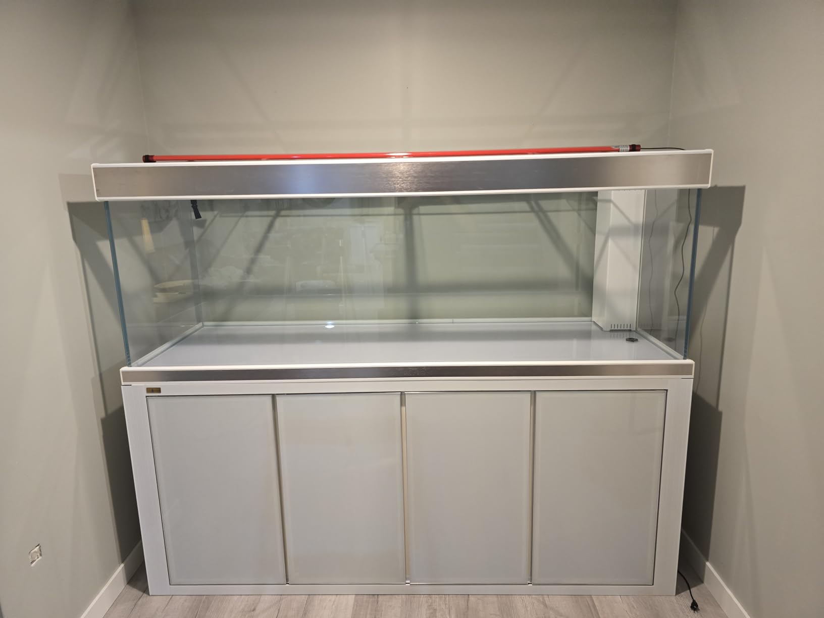 135 Gallon Glass Aquarium with Aluminum Cabinet - Including Sump for Filtration and Circulation, Plumbing, LED, Black customer photo 2