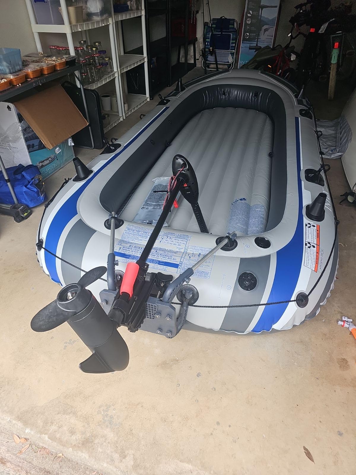 INTEX Excursion 5-Person Inflatable Boat with Transom Mount Trolling Motor customer photo 1